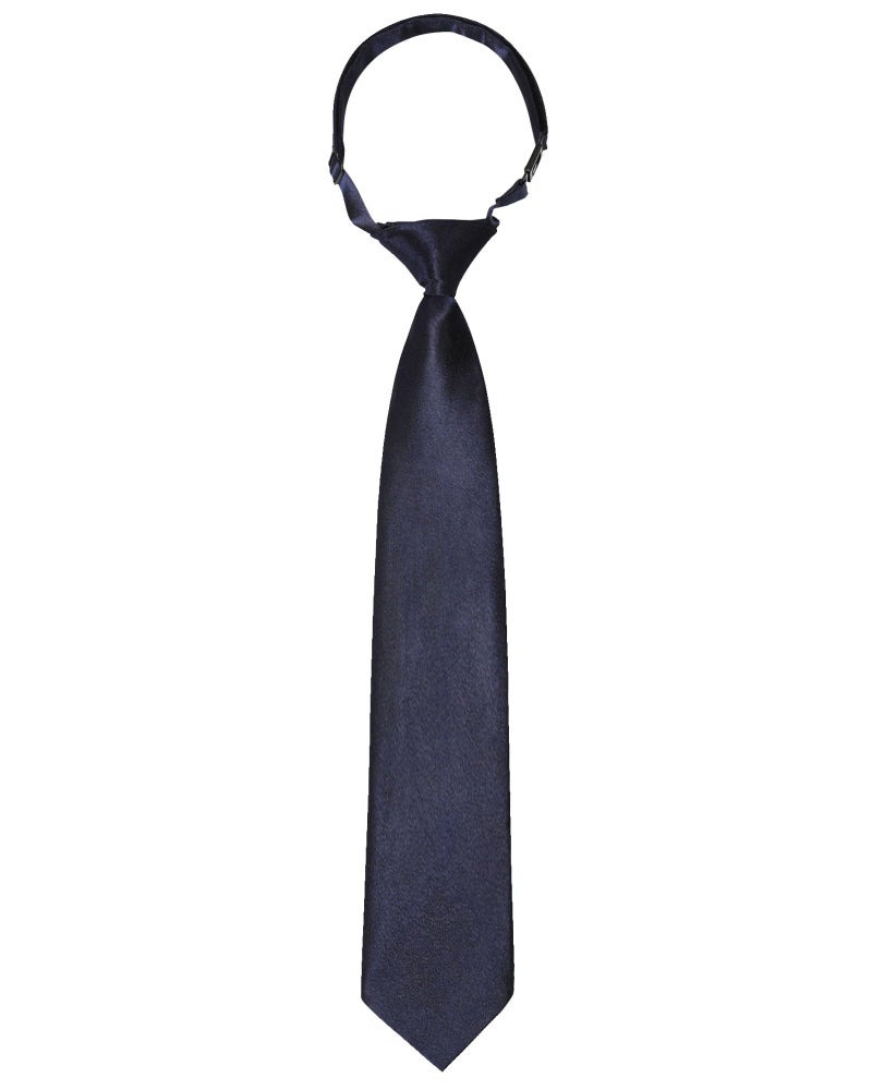 Kajeer Ties for Kids Boys Necktie Adjustable- Woven Little Boys Pre-tied for Kids Formal Wedding Graduation School Uniforms (Navy blue, M (age 5 years - 12) - Image 1